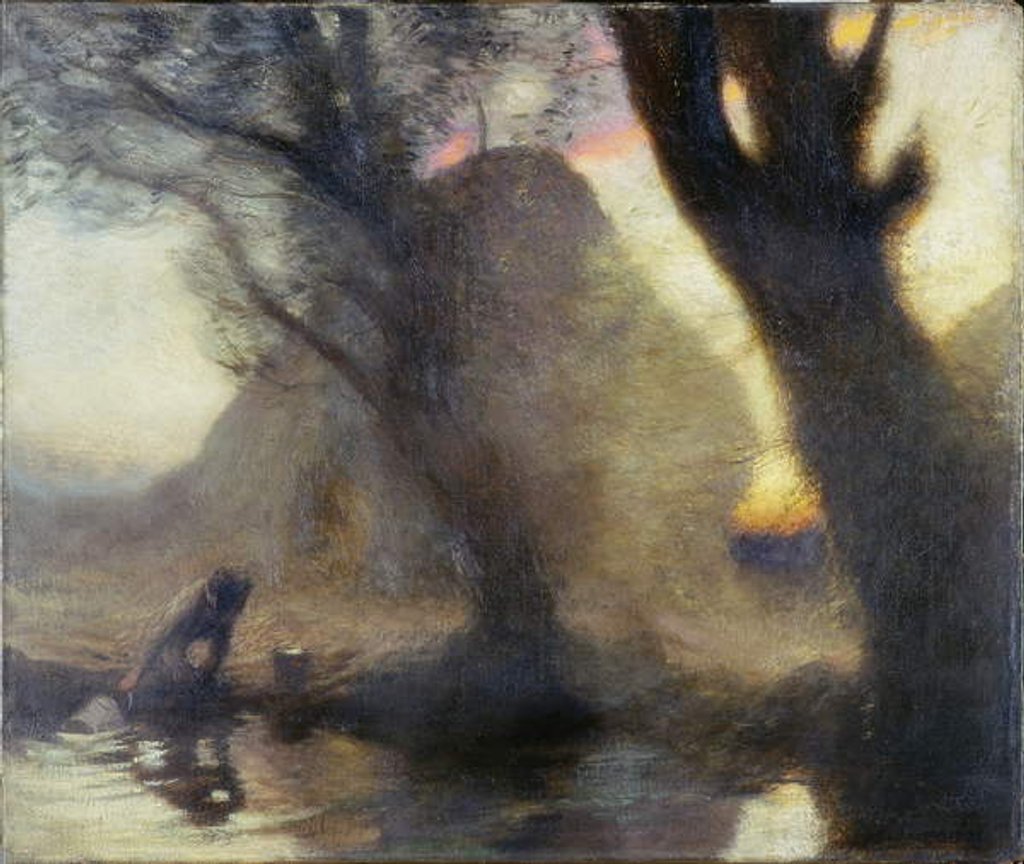 Detail of Dusk, 1903 by George Clausen