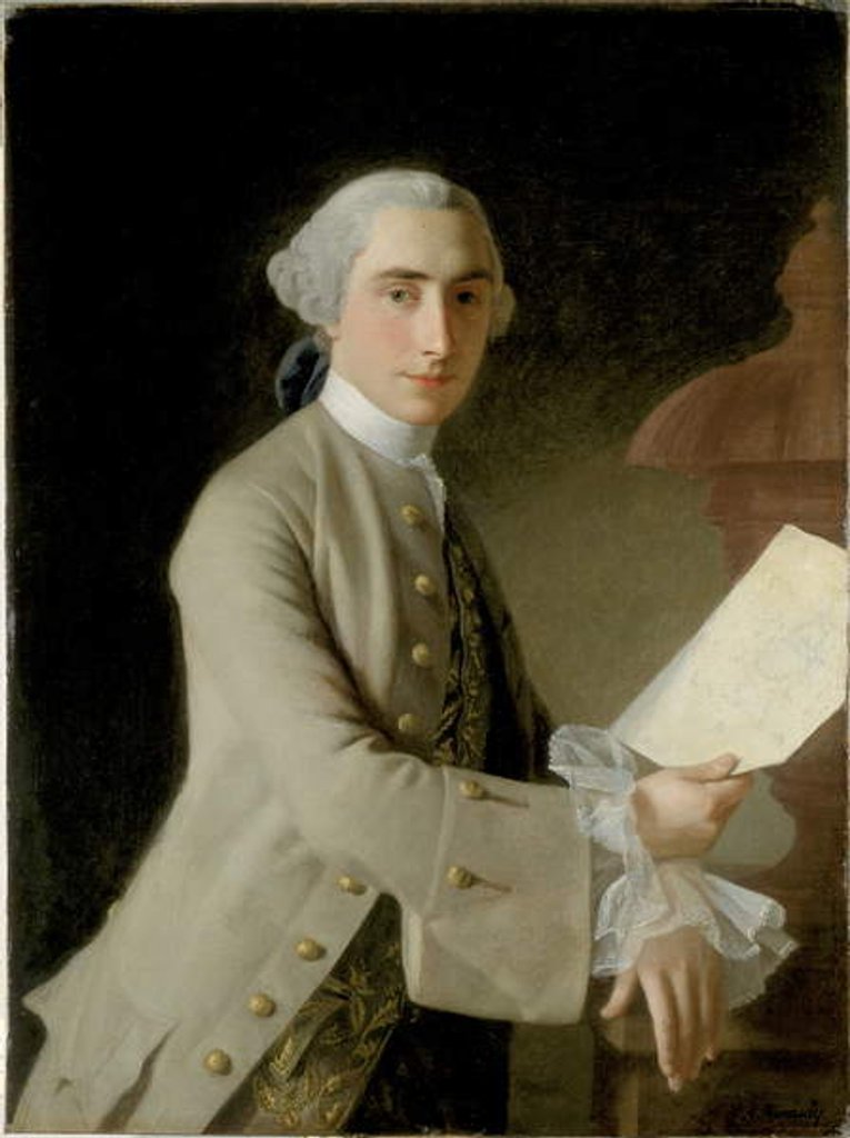 Detail of Portrait of James Adam, 1754 by Allan Ramsay