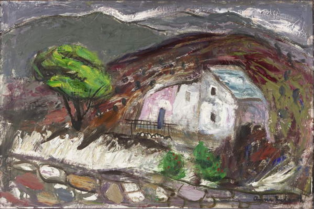 Detail of The Valley of San Martino di Lota, Corsica, c.1950-60 by Anne Redpath