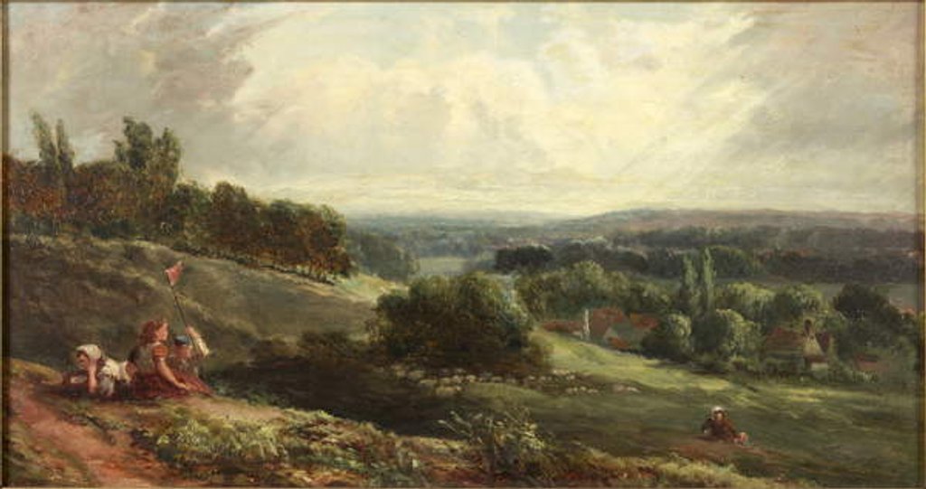 Detail of Landscape with Children by Samuel Bough