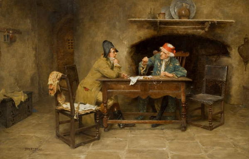 Detail of The Moneylender by John Arthur Lomax