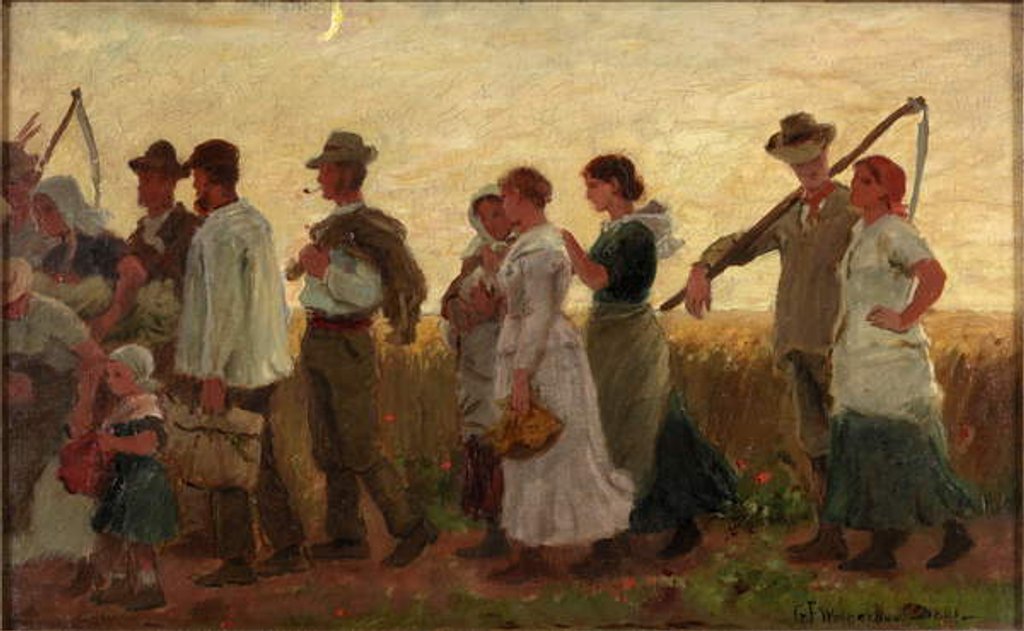 Detail of The Harvest Moon, 1881 by George Faulkner Wetherbee