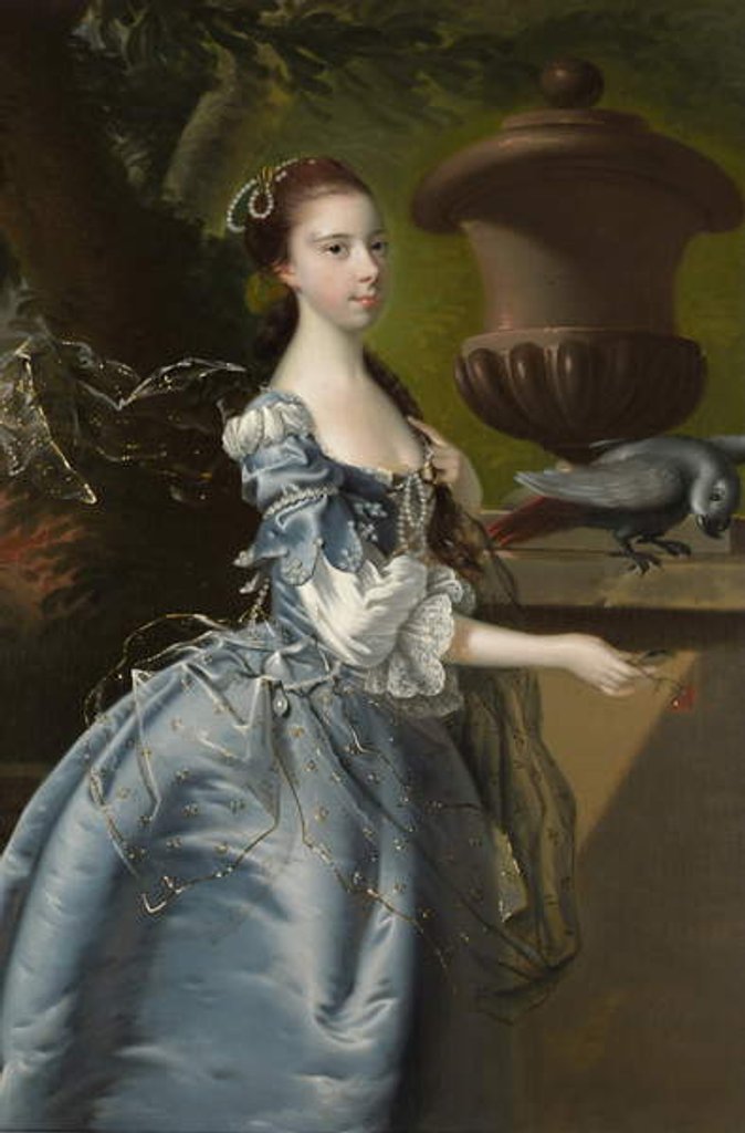 Detail of Miss Jane Monck, 1760 by Joseph Wright of Derby