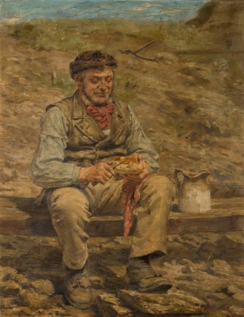 Detail of Workman Eating Lunch, 1886-87 by John Hodgson Campbell