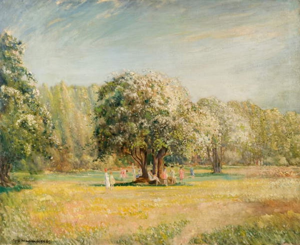 Detail of Blossom Time, Epping Forest, Essex by William Brown MacDougall