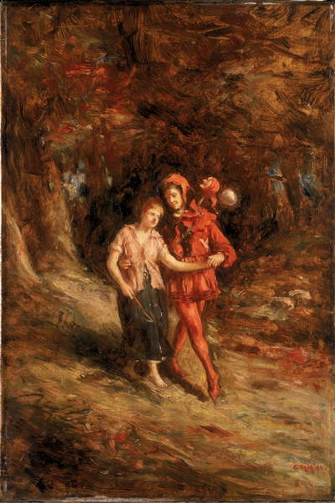 Detail of Touchstone and Audrey, 1890 by Charles Martin Hardie