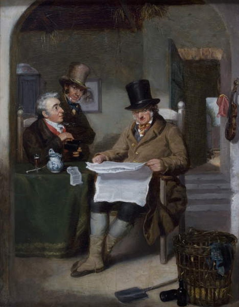 Detail of Reading the News by David Wilkie