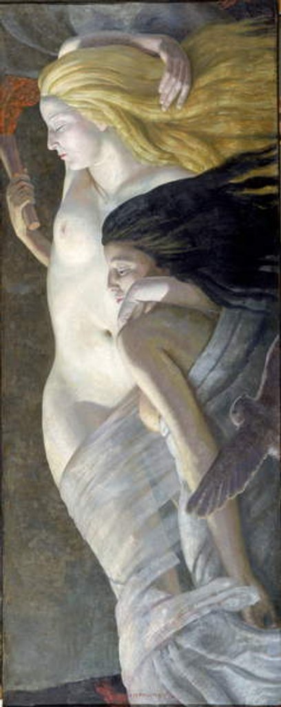 Detail of Night and Evening, c.1930 by Ernest Procter