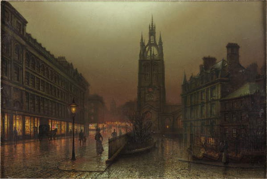 Detail of St Nicholas Street, Newcastle upon Tyne, 1902 by Louis Grimshaw