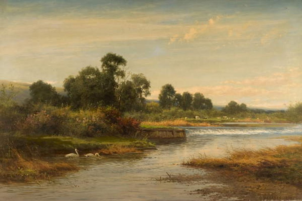 Detail of Goring on Thames, 1873 by Benjamin Williams Leader