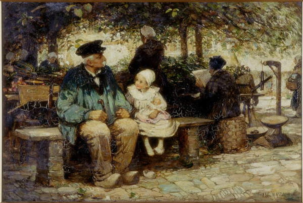 Detail of Comrades, 1905 by Flora Macdonald Reid