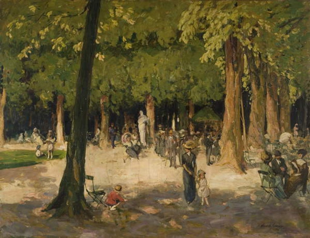 Detail of The Gardens, Versailles, 1922 by Alexander Jamieson