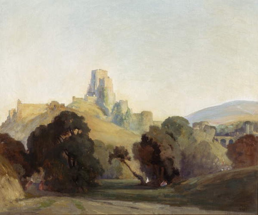 Detail of Corfe Castle, 1909 by Niels Moller Lund
