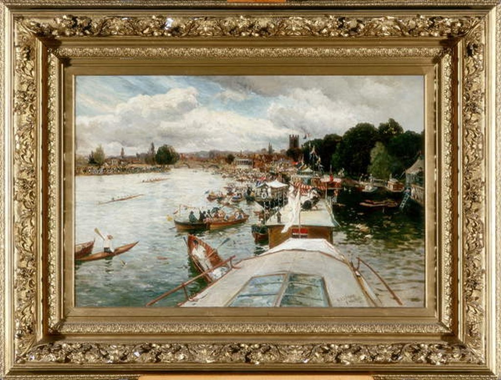 Detail of Henley Regatta, 1881 by Alfred de Breanski