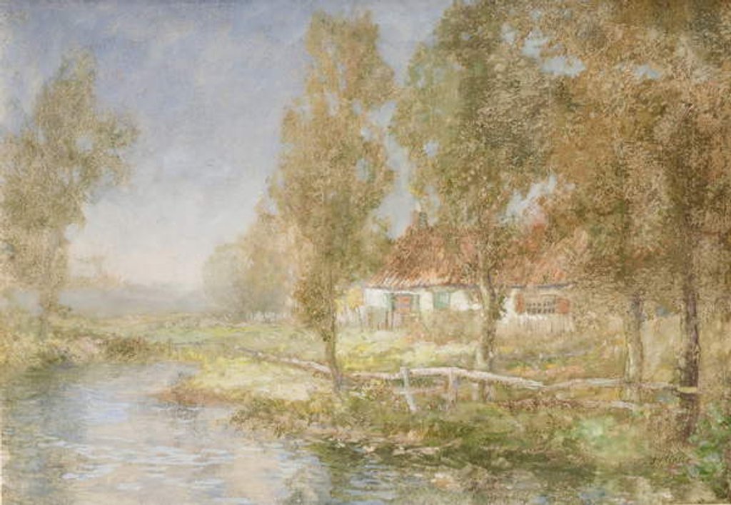 Detail of Cottage and Stream by John Falconar Slater