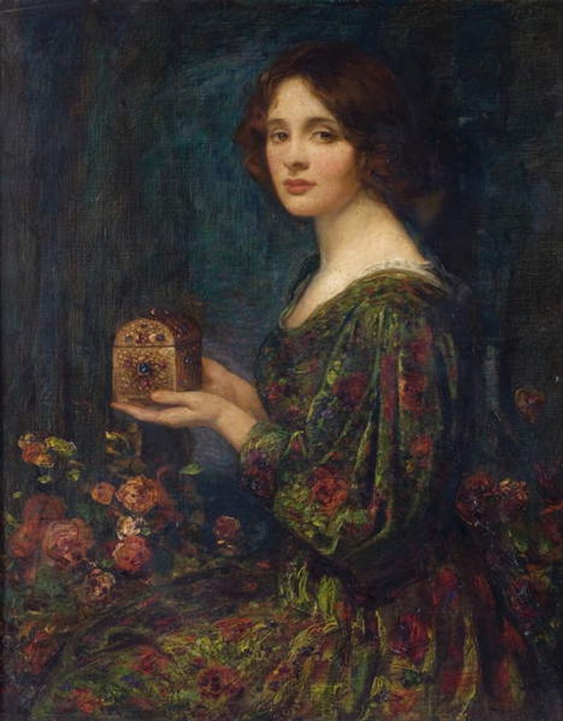 Detail of The Jewelled Casket by Thomas Edwin Mostyn