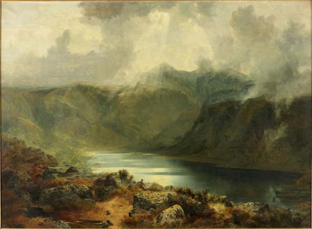 Detail of Loch Muick, Aberdeenshire, 1867 by John Wright Oakes