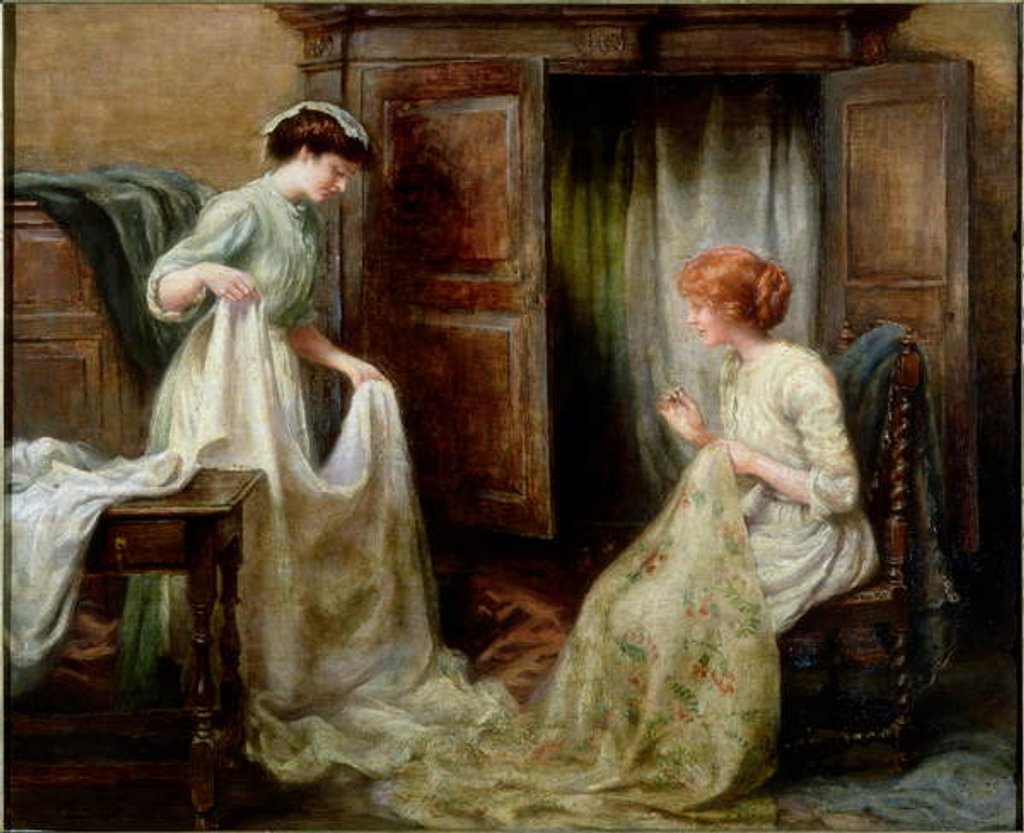 Detail of The Linen Cupboard, c.1900 by Henry Straker