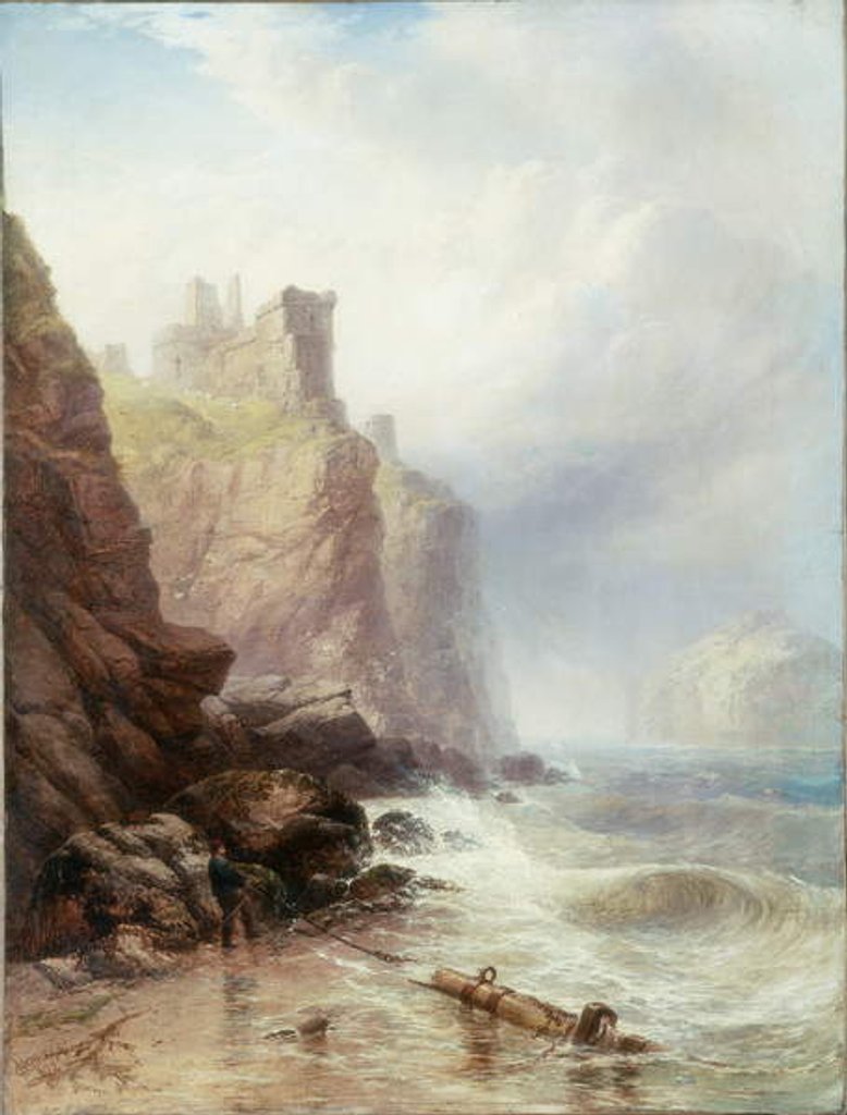 Detail of Tantallon Castle, 1872 by George Blackie Sticks