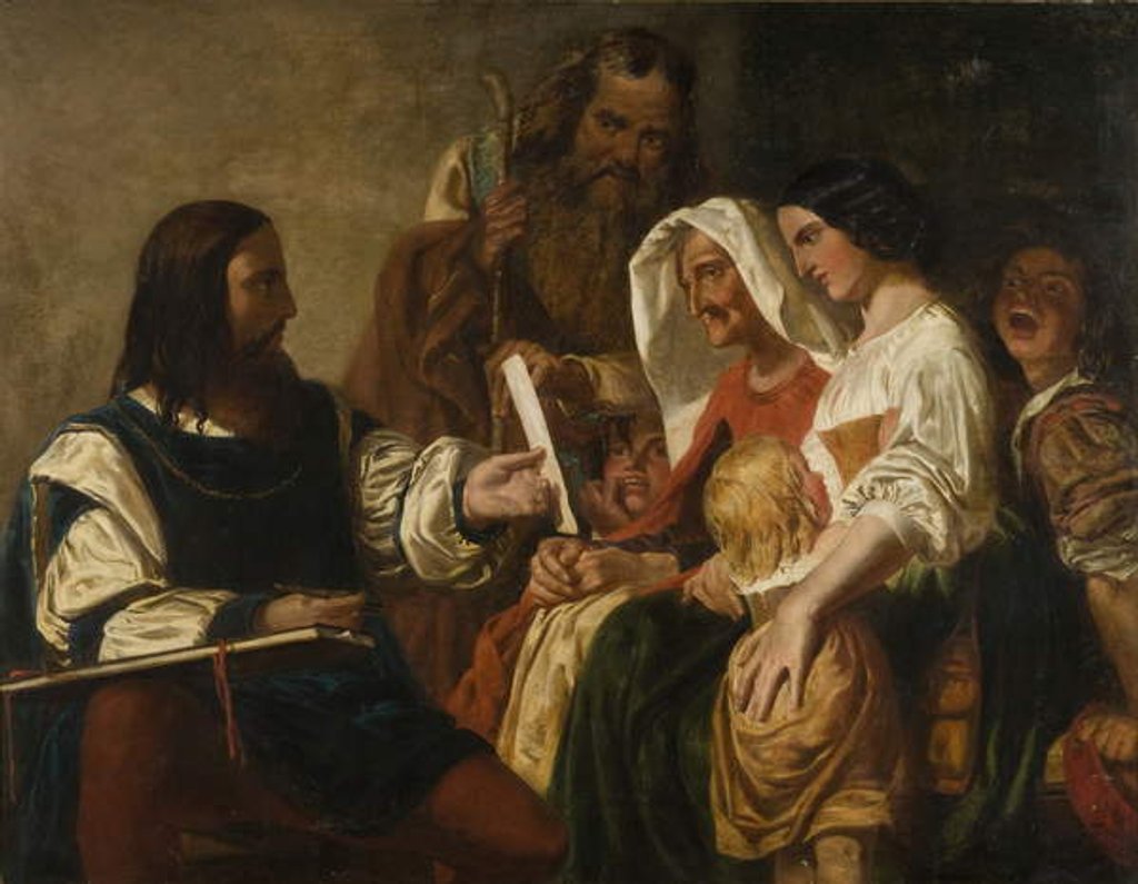 Detail of Leonardo and his Models, 1846 by Henry James Townsend