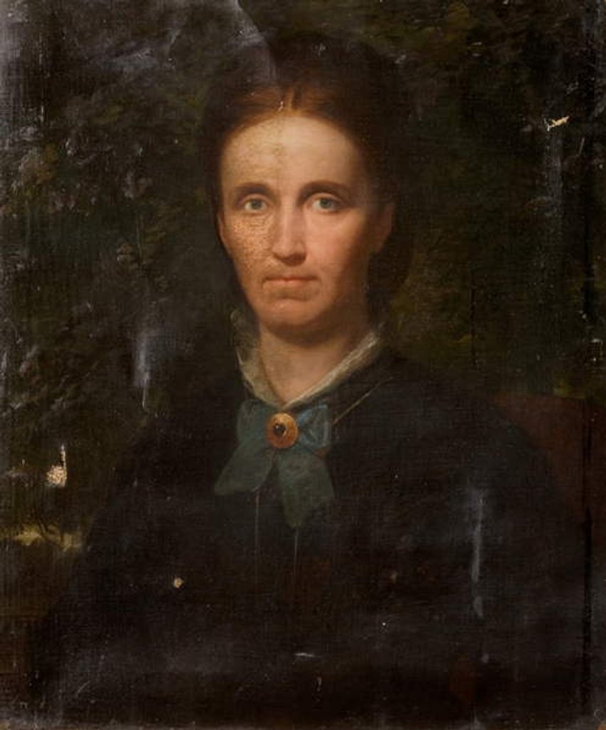 Detail of Portrait of Mrs William Glover by Andrew Carrick Gow