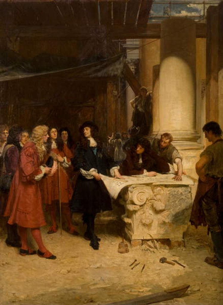 Detail of St Paul's, The King's Visit to Wren, 1888 by John Seymour Lucas