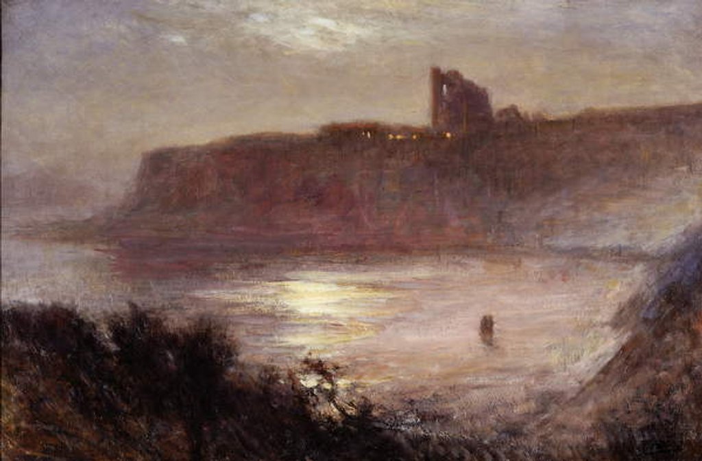 Detail of Moonlight - Tynemouth Priory, c.1922 by Robert Jobling