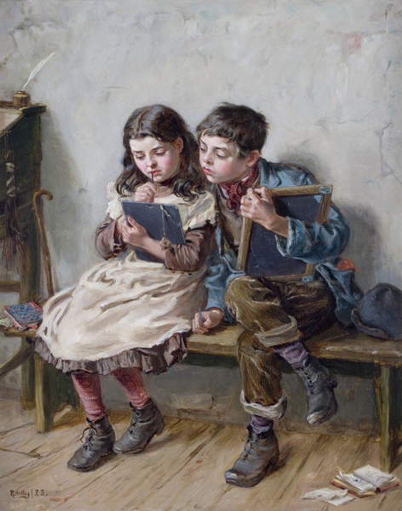 Detail of In School, 1883 by Ralph Hedley