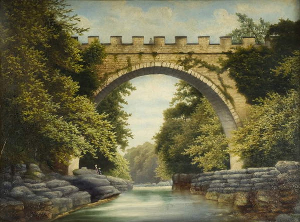 Detail of The Abbey Bridge, Barnard Castle, 1882 by James Miller Brown