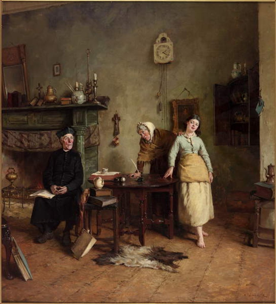 Detail of The Wayward Daughter, 1878 by Howard Helmick