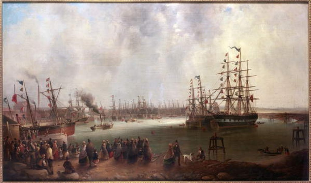 Detail of The Opening of Tyne Dock, 1859 by Mark Thompson