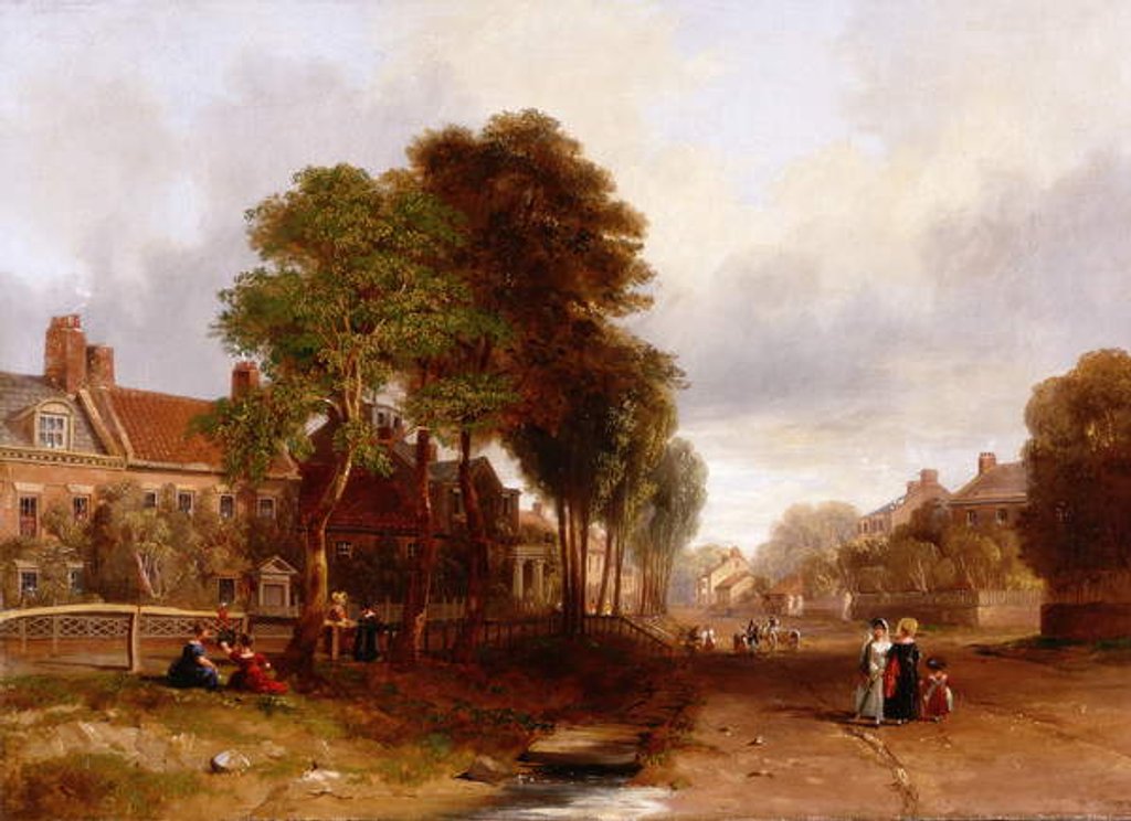 Detail of Westoe Village, 1835 by John Wilson Carmichael