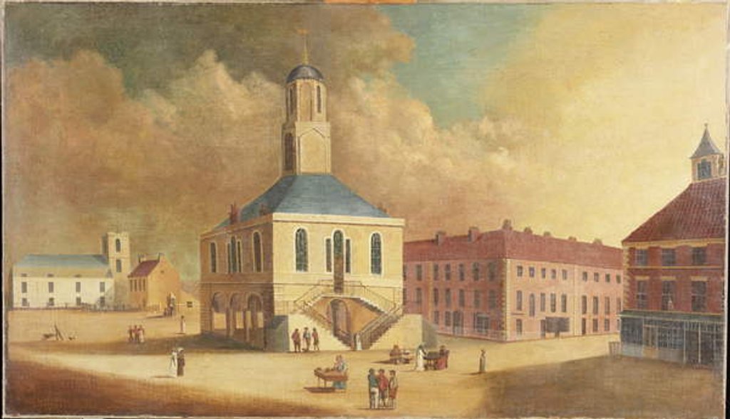 Detail of South Shields Market Place, c.1800 by English School