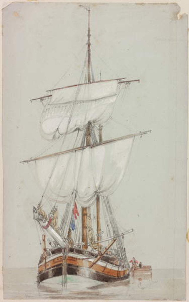 Detail of Study of a Sailing Ship by John Wilson Carmichael