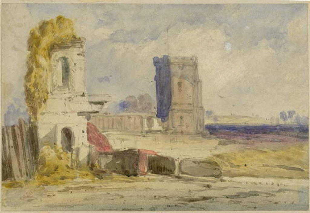 Detail of Landscape with Ruins by William Callow