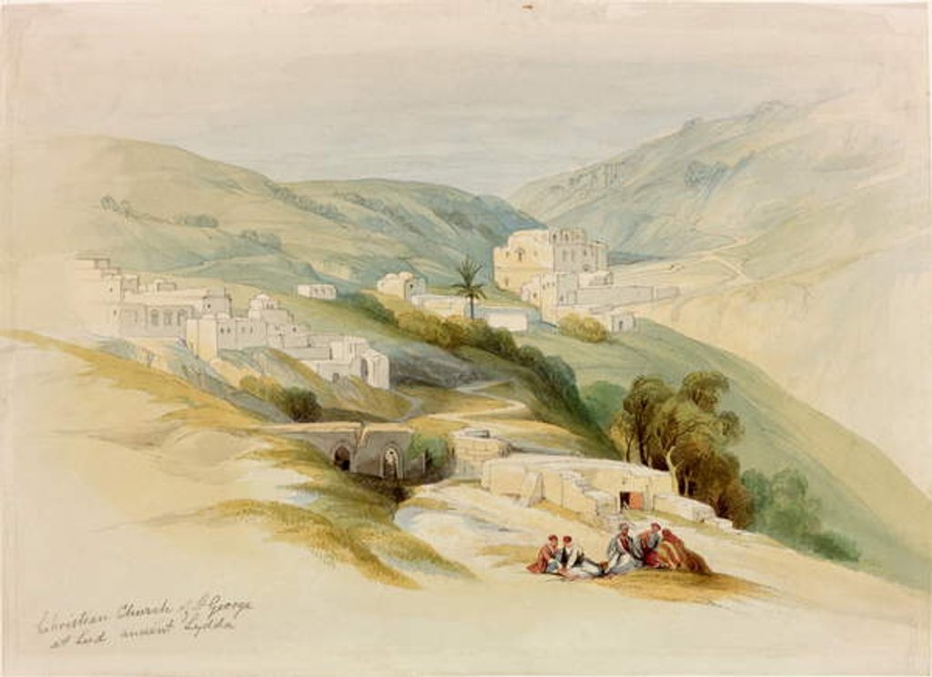Detail of The Church of St George, Ludd, Palestine by David Roberts