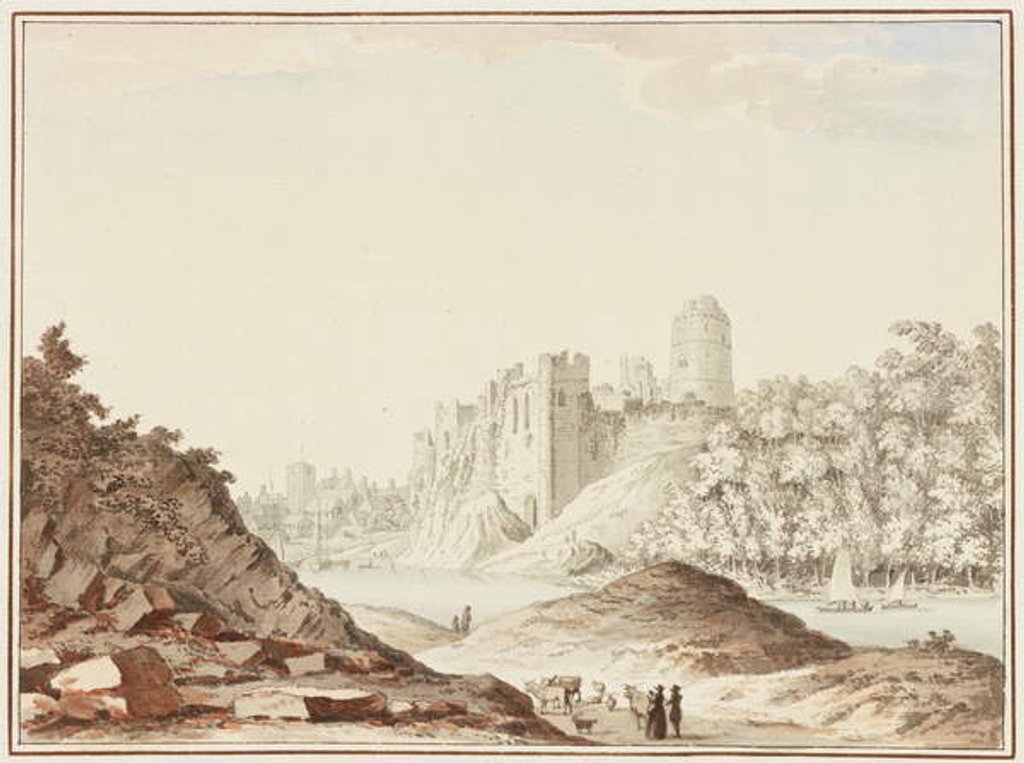 Detail of Pembroke Castle by Samuel Hieronymous Grimm