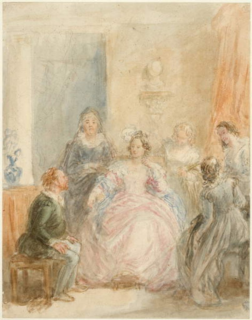 Detail of Sancho Panza and the Duchess by John Massey Wright