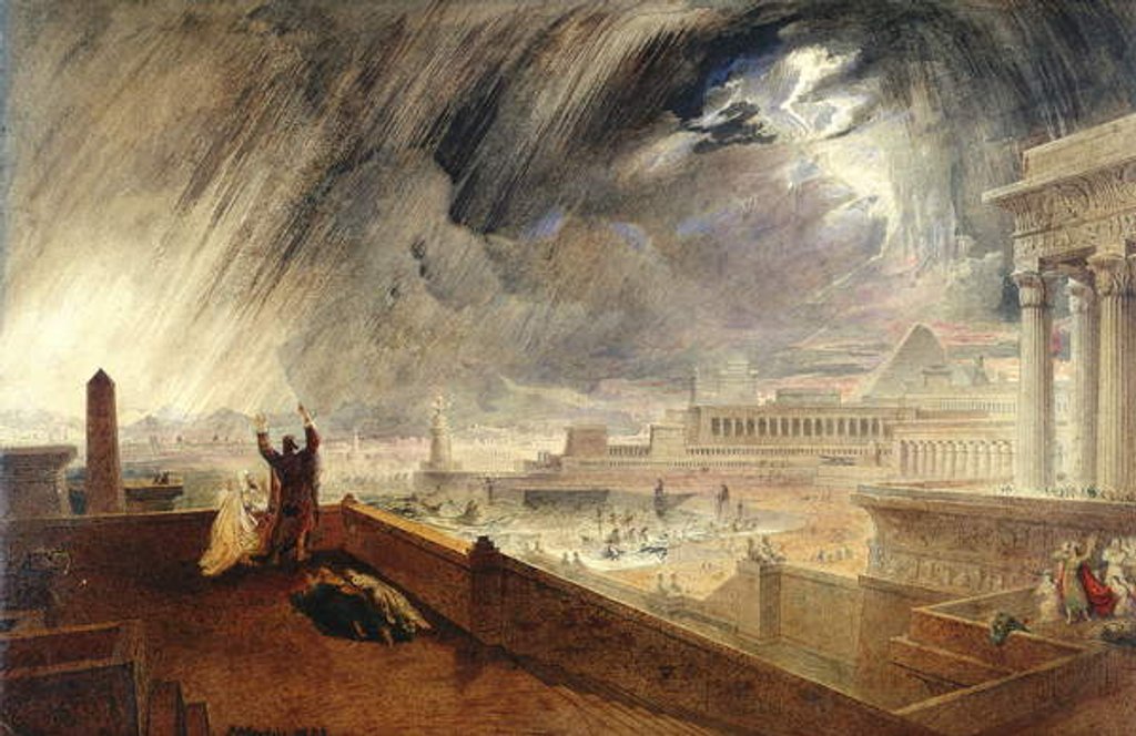Detail of Design for the Seventh Plague of Egypt by John Martin