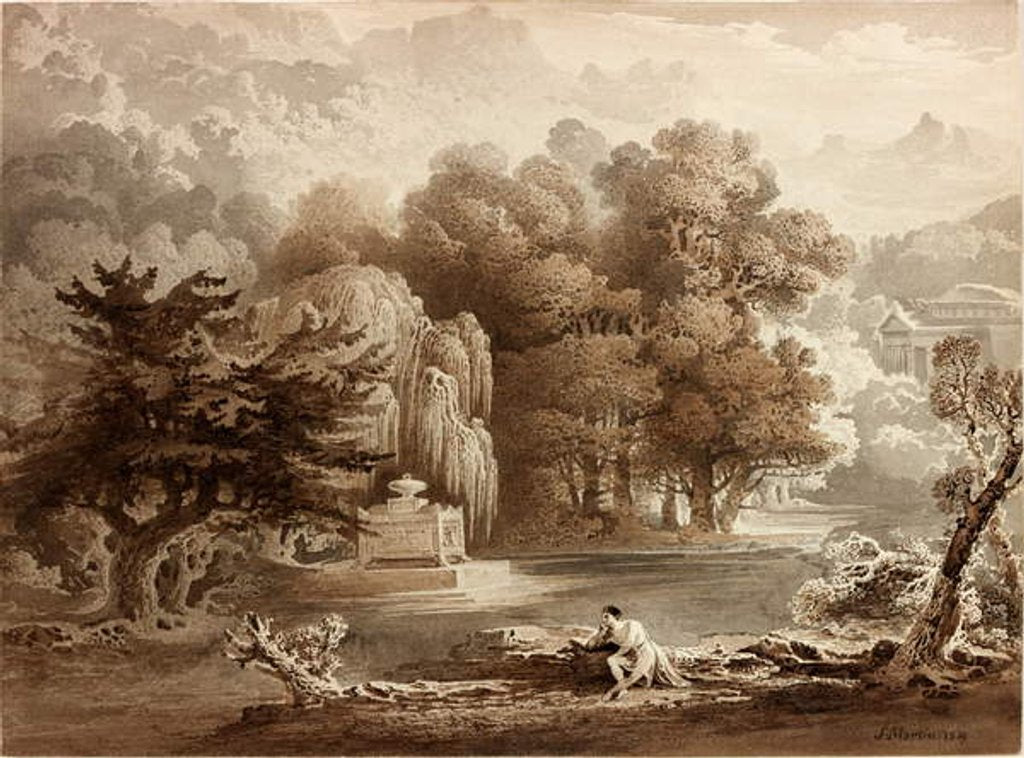 Detail of Classical Landscape by John Martin