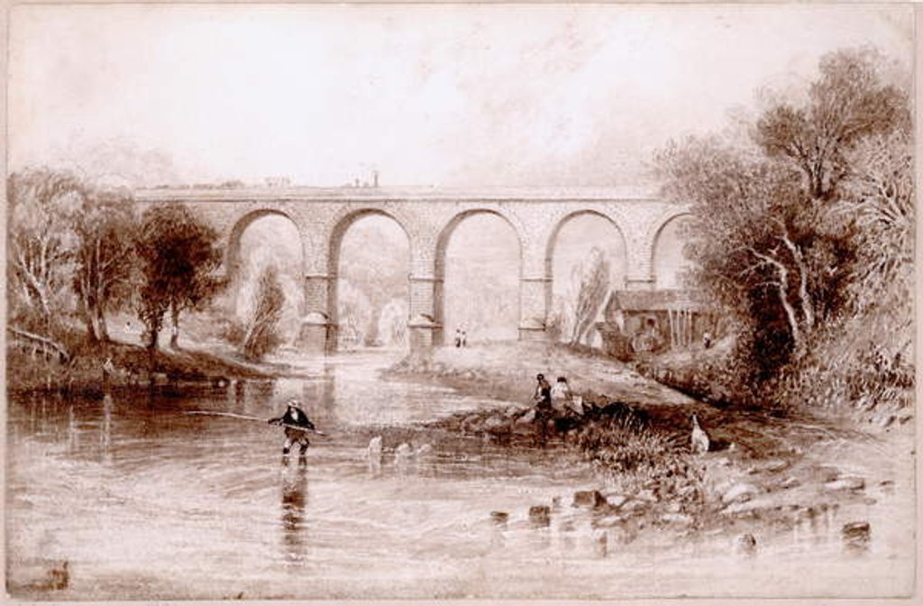 Detail of Wetheral Bridge, 1836 by John Wilson Carmichael