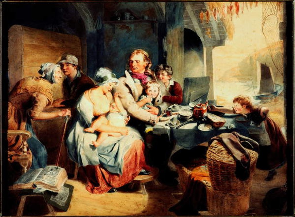 Detail of Fisherman's Cottage, 1810 by Thomas Heaphy