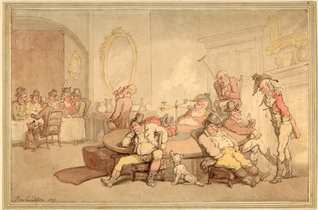 Detail of Gaming at Brook's Club by Thomas Rowlandson