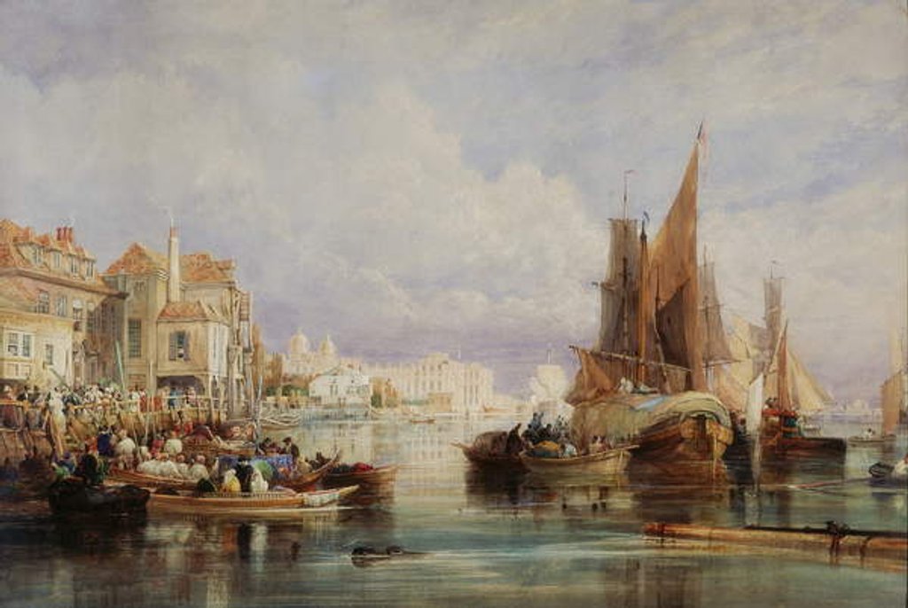 Detail of Scene at Greenwich, on the River Thames on the Morning of Saturday, the 10th of August, the day on which His Most Gracious Majesty George the Fourth, embarked for Scotland by Thomas Miles Richardson