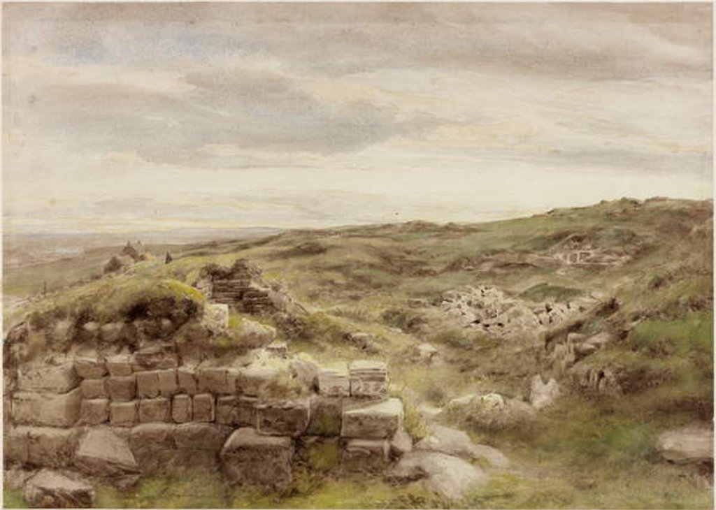 Detail of Housesteads, c.1848 by Henry Burdon Richardson