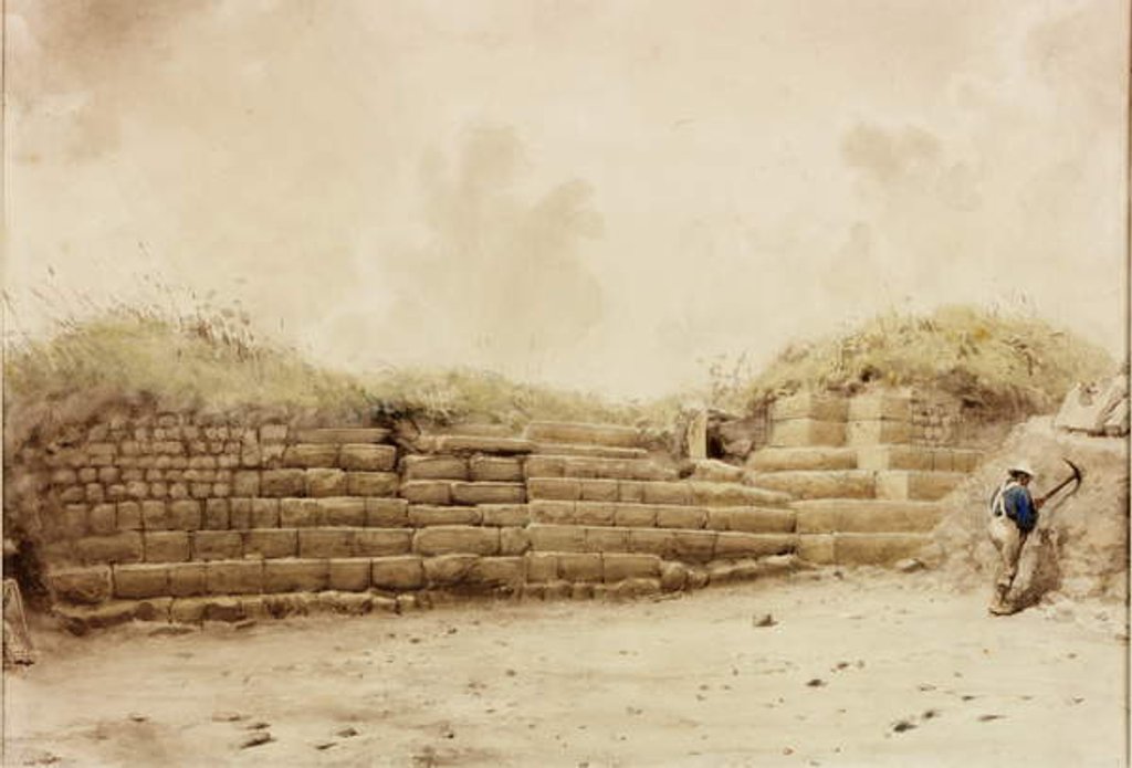 Detail of Housesteads, c.1848 by Henry Burdon Richardson