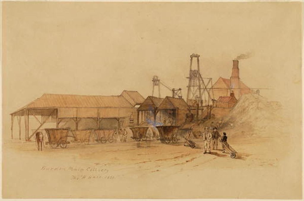 Detail of Burdon Main Colliery by Thomas H. Hair