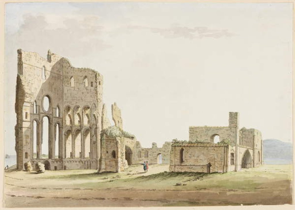 Detail of Tynemouth Priory, Northumberland by Samuel Hieronymous Grimm