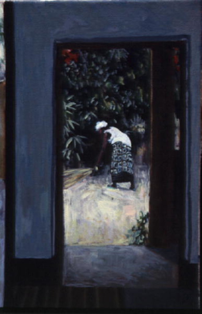 Detail of Girl Sweeping III, 2002 by Tilly Willis