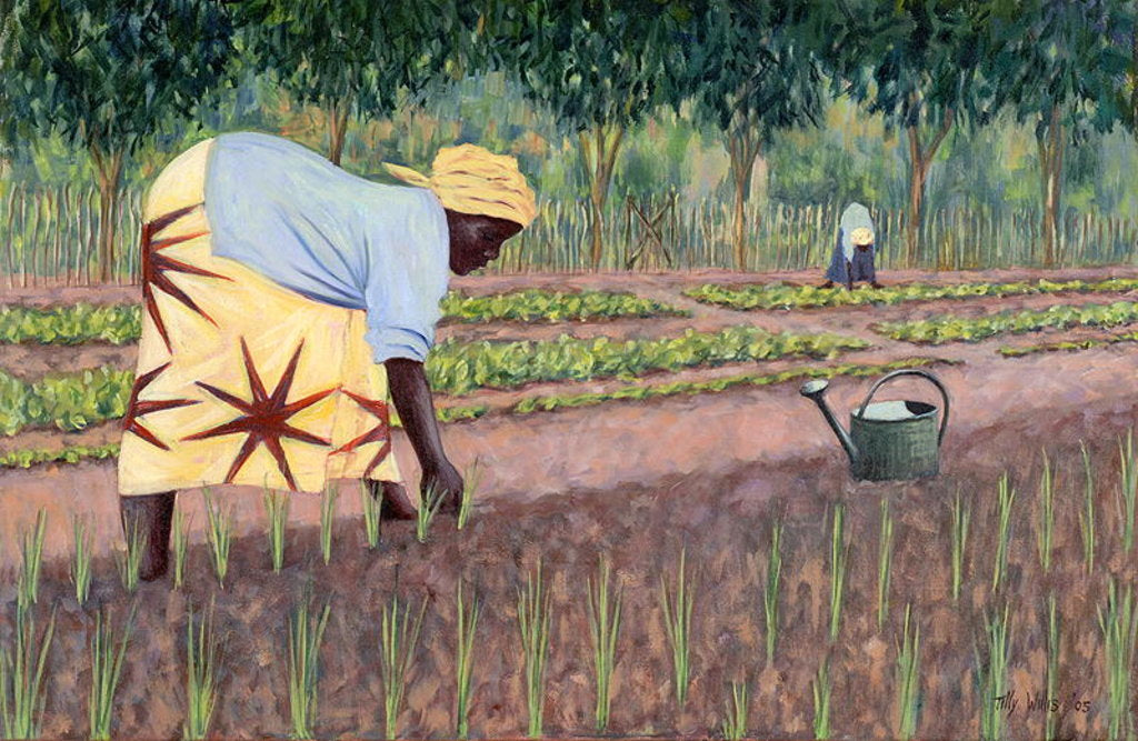 Detail of Planting Onions, 2005 by Tilly Willis